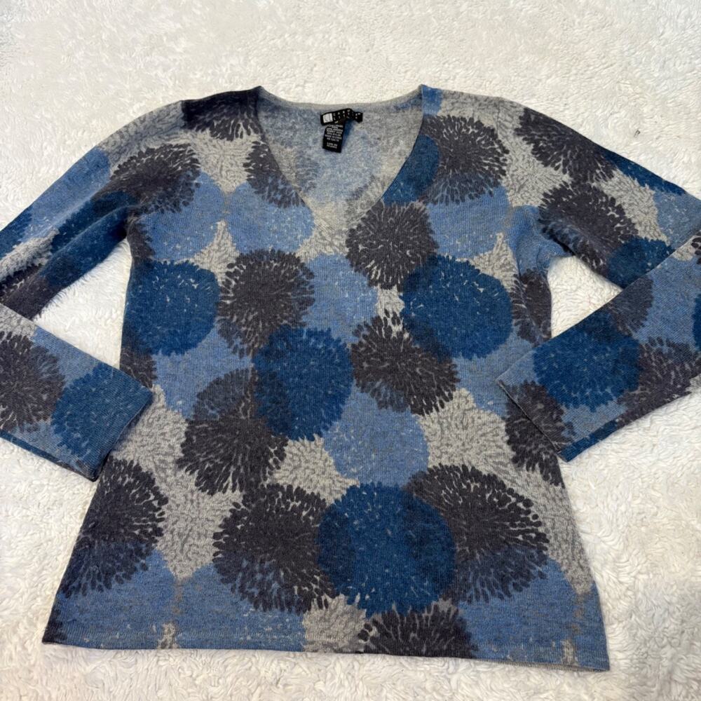 VTG Y2K Carol Little Angora Hair Lambswool Sweater Multicolor Sz M Tomato Scandi